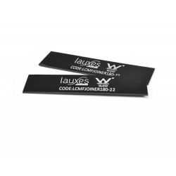 180° Lauxes Midnight Black Pair Shower Grate Joiners 22/26mm